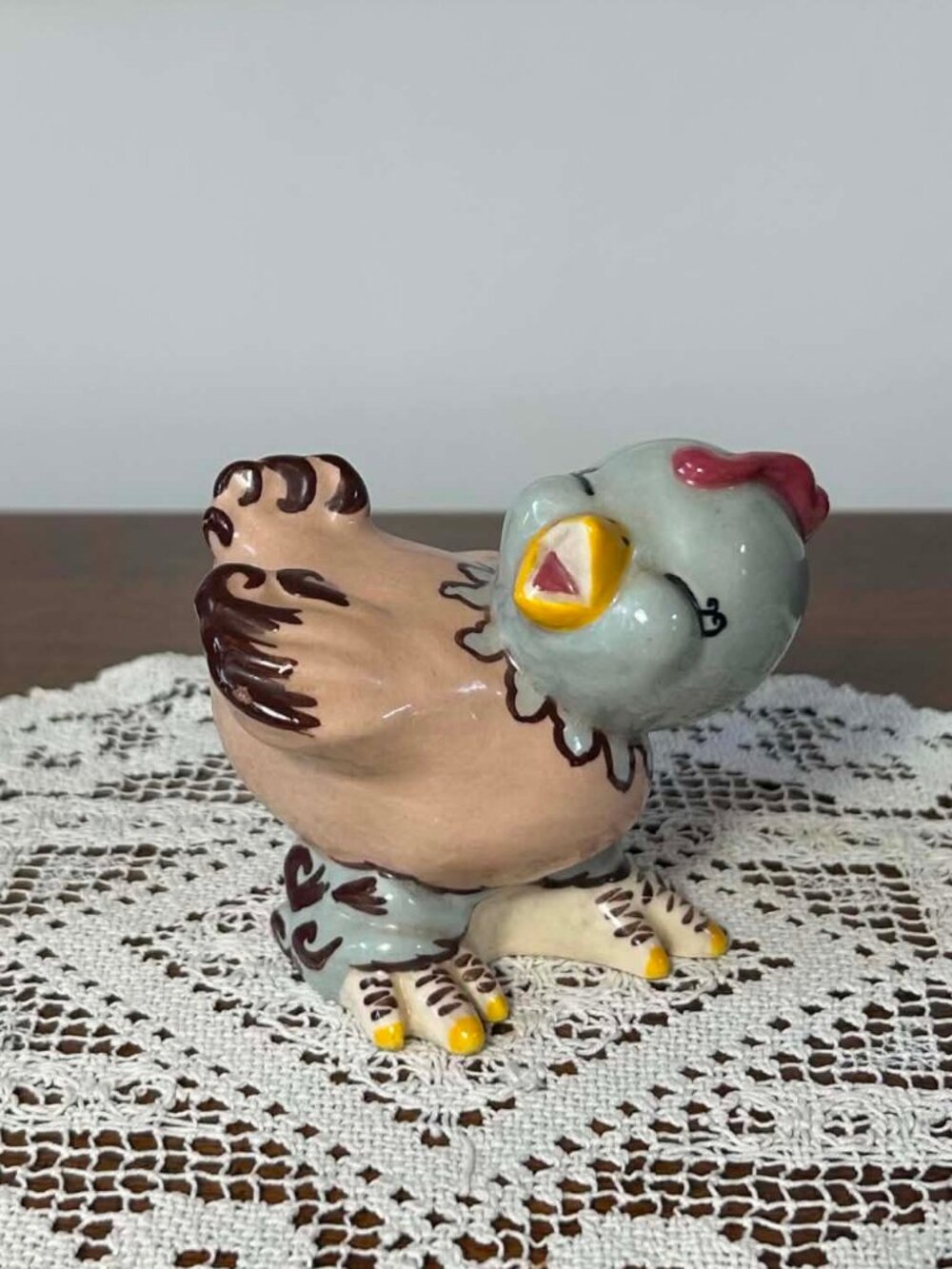 Vintage Ross Originals California Pottery Anthropomorphic Bird Figurine MCM